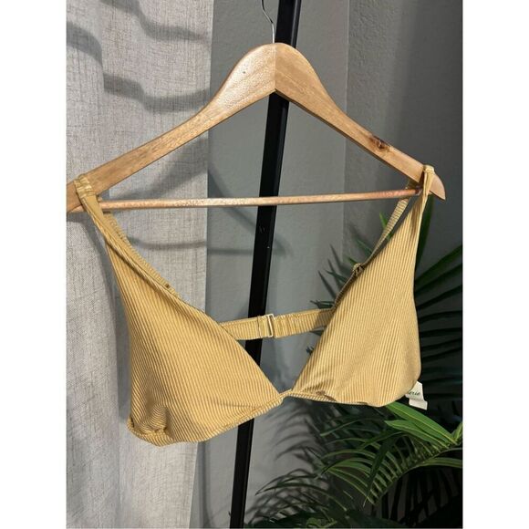 aerie Other - Aerie Ribbed Gold  Bikini Top XL